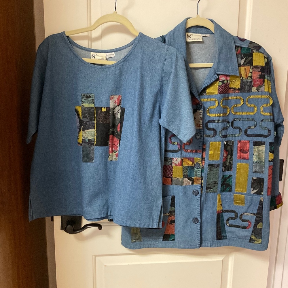 Vintage 2 Piece Boho Yak Magic Patchwork EUC (states S, but more M/L)